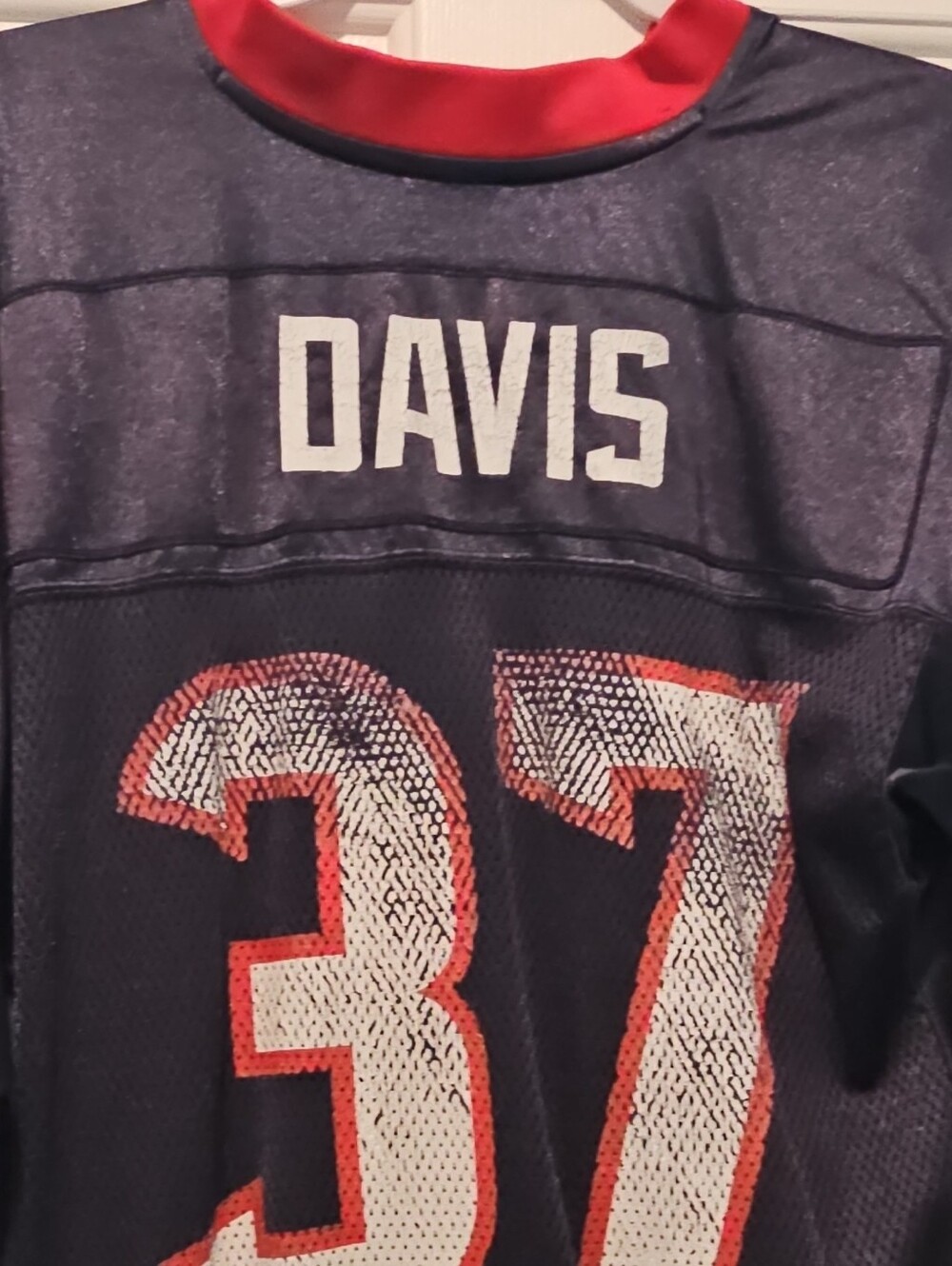 Men's Navy and Red Dominic Davis Athletic Jersey Shirt